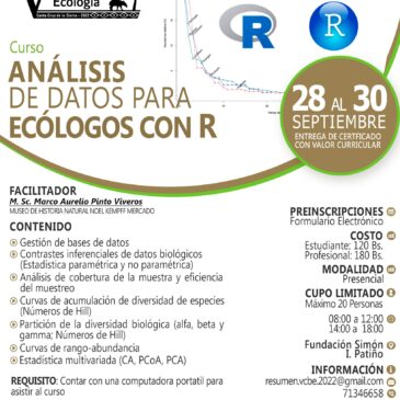 Curso: Análisis de  datos para ecólogos con R