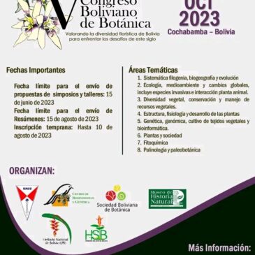 V Congreso Boliviano de Botánica