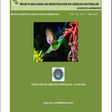 Revista Boliviana de Investigación en Ciencias Natutrales  Vol. 10 No. 2 -2021